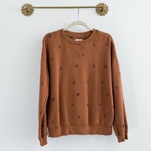 Lou & Grey Coffee Print Sweatshirt Small